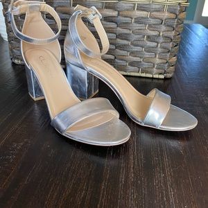 CL by Chinese Laundry silver Dress Sandals size 8.5. Excellent condition.